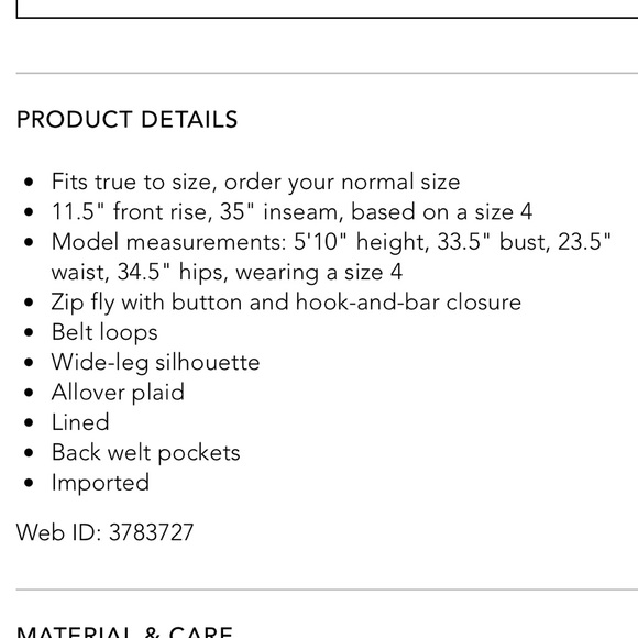 Alice + Olivia Eric High Waisted Plaid Pants - Picture 9 of 9